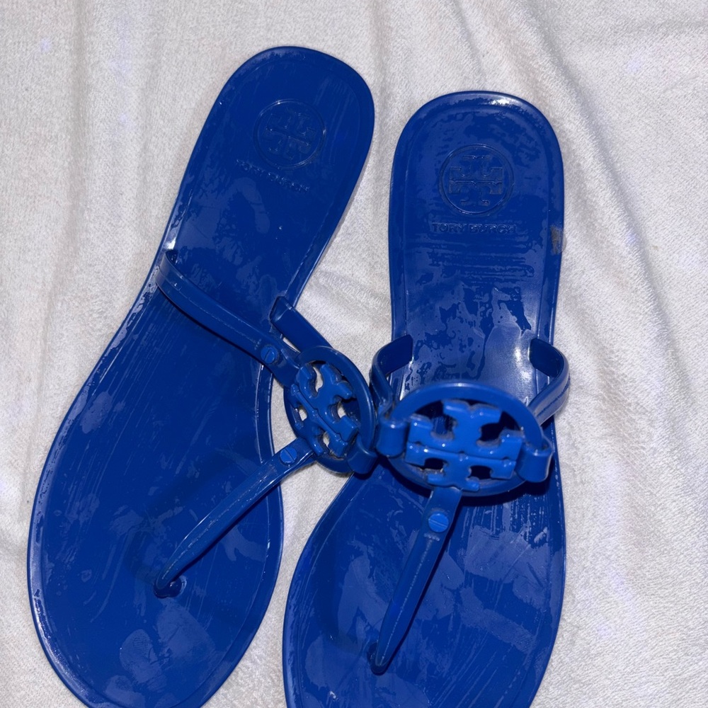 Tory Burch Vibrant Blue Flip Flops